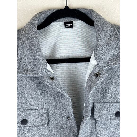 Manfinity Gray Shacket Jacket Shirt Size XXL - Picture 3 of 6
